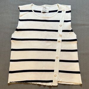 Zara kids striped asymmetrical tank top 13-14
